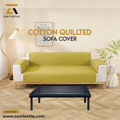 COTTON QUILTED SOFA RUNNER - SOFA COAT (Skin)