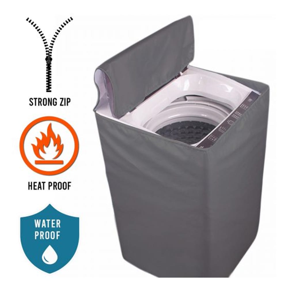 Waterproof Top Loaded Washing Machine Cover - Grey